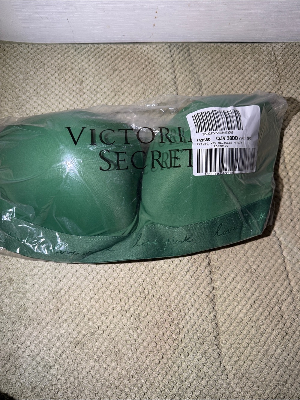 Victoria's Secret Emerald Green Strapless Bra